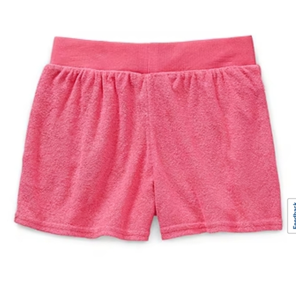JUICY BY JUICY COUTURE PLUS PULL-ON SHORTS IN COLOR CARMINE ROSE, XL, 2X, & 3X - Picture 2 of 2